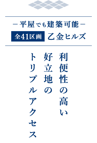 利便性の高い好立地のトリプルアクセス