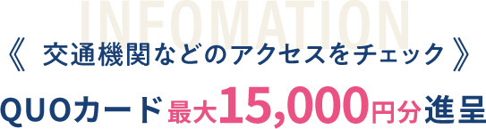 交通機関などのアクセスをチェック